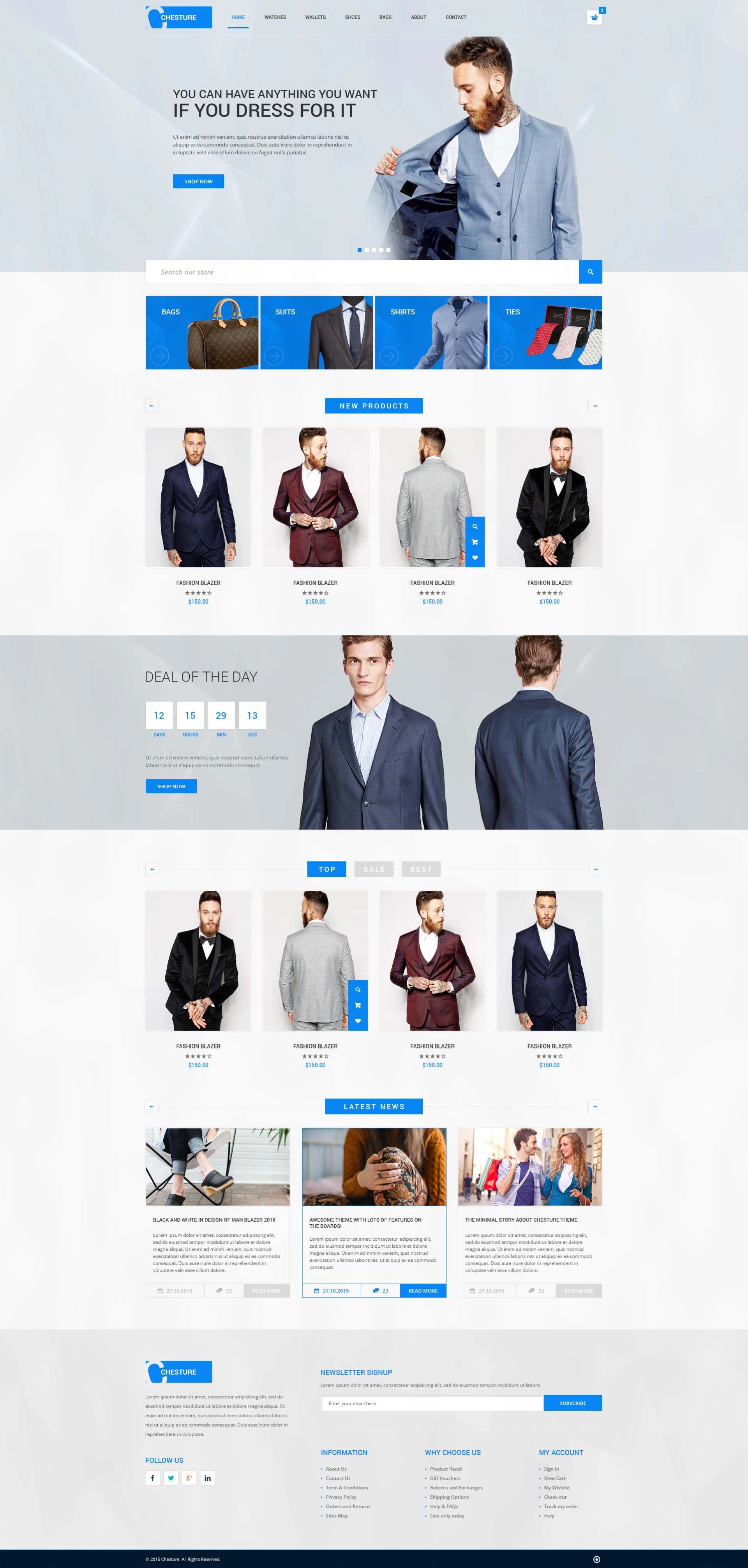 Chesture fashion brand website design