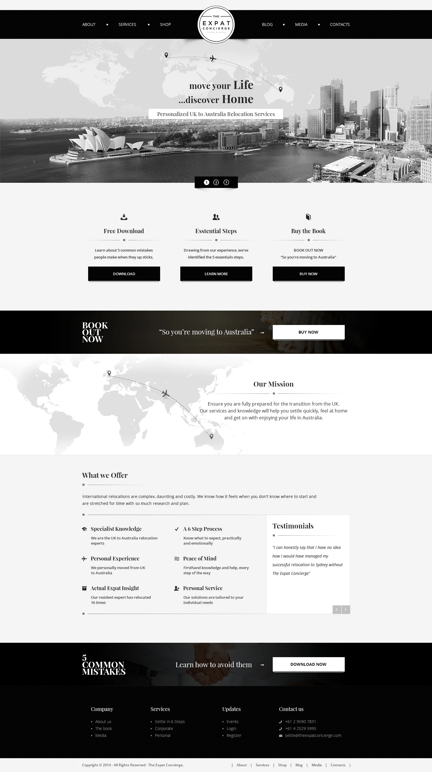 Expat Concierge website design