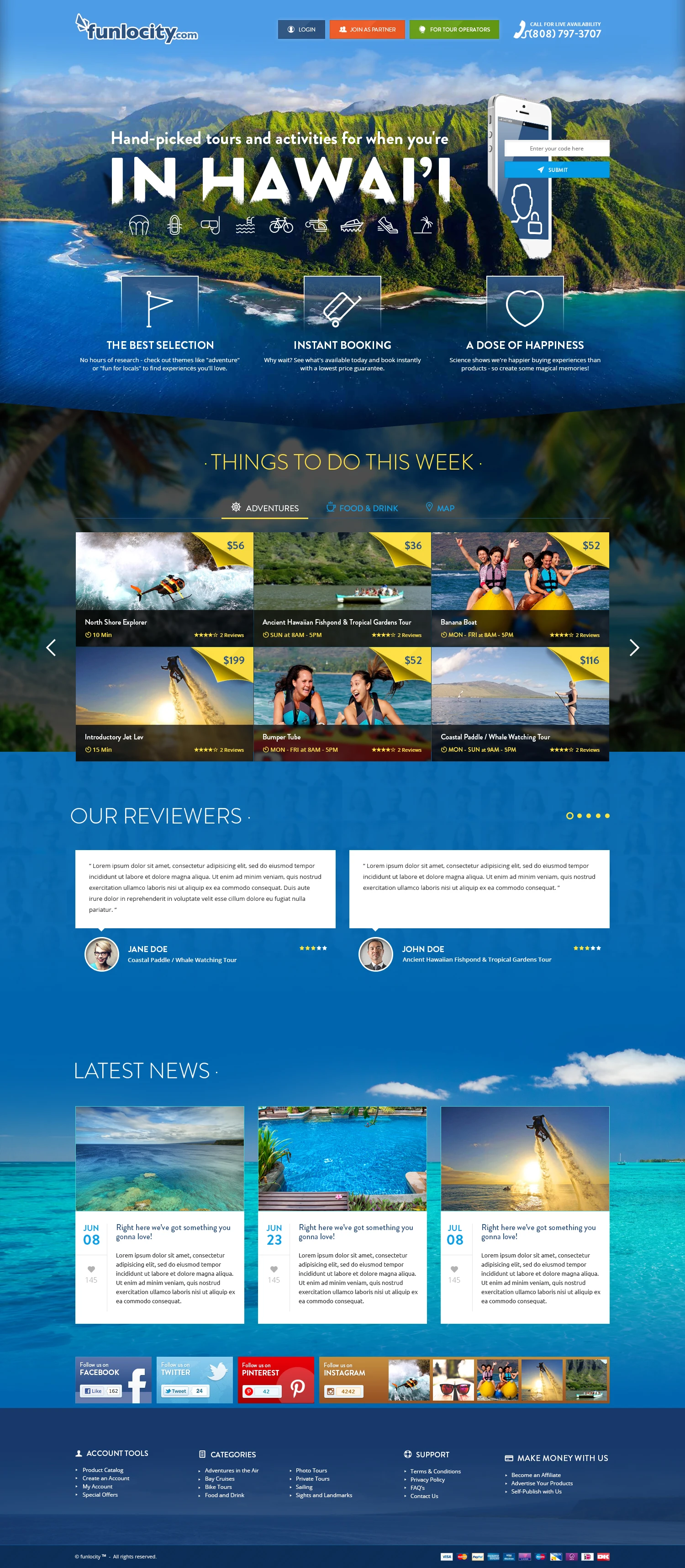 Funlocity website design