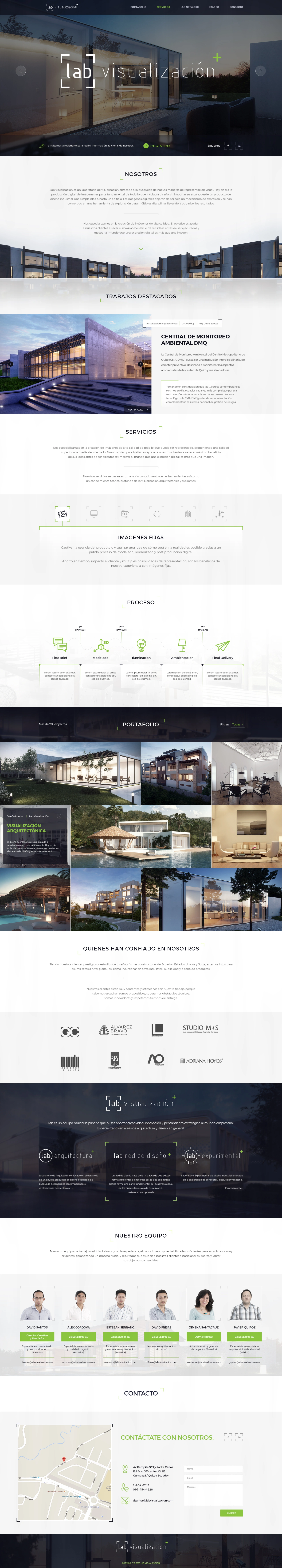 Lab Visualización website design for an architecture firm