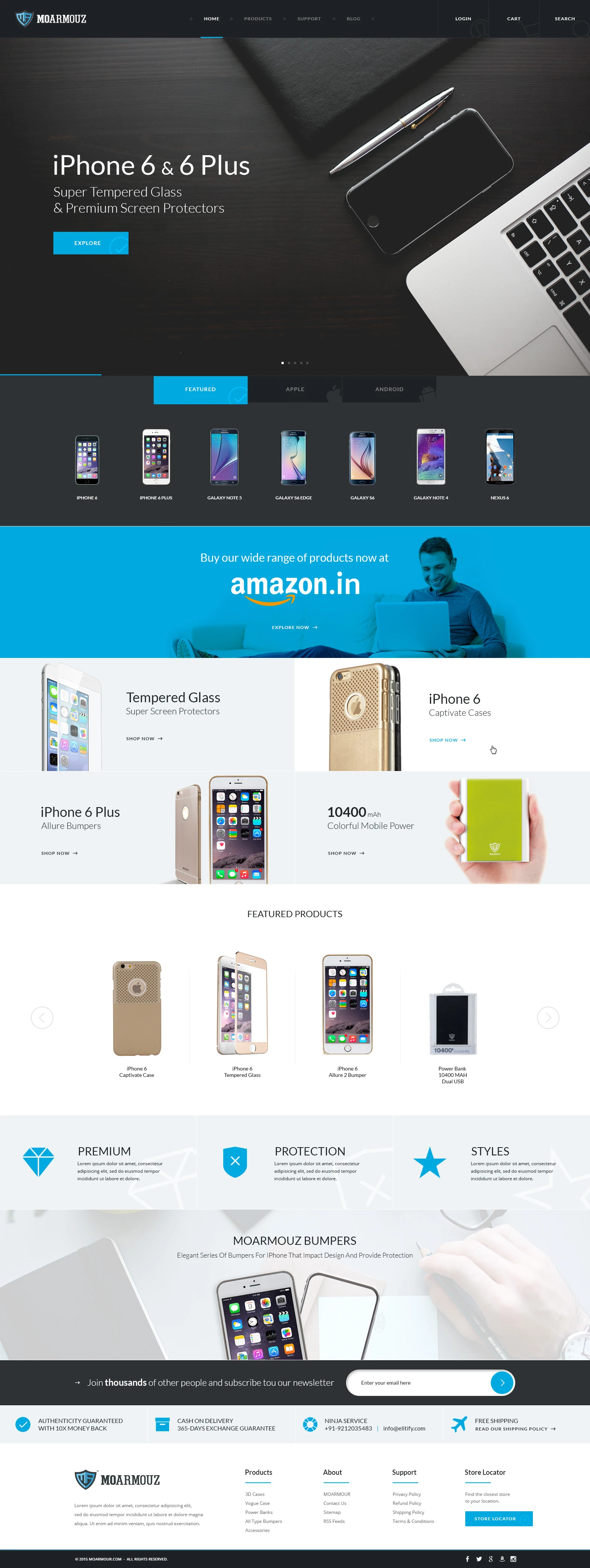 MOARMOUZ mobile phone electronics store website design