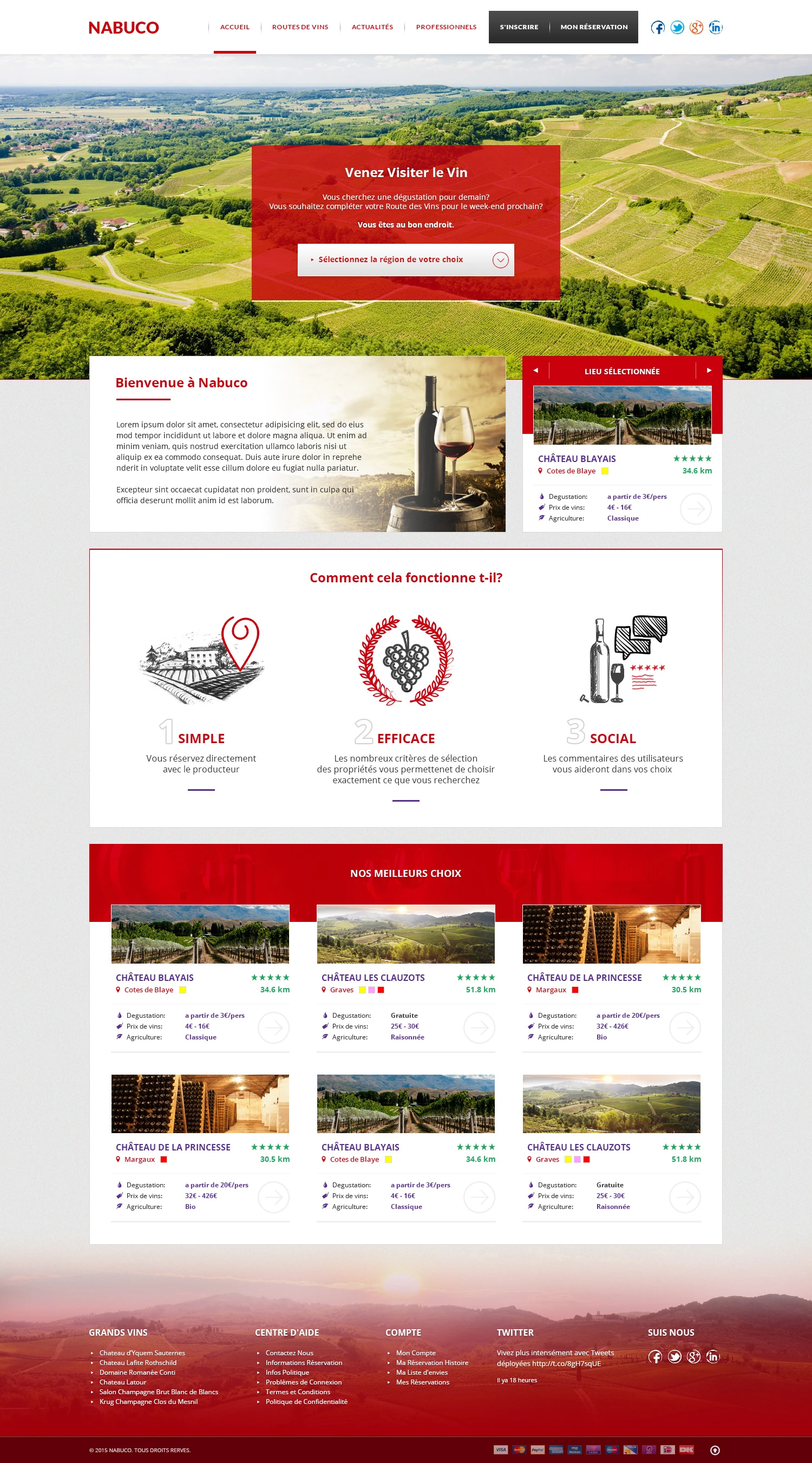 Nabuco vineyard website design