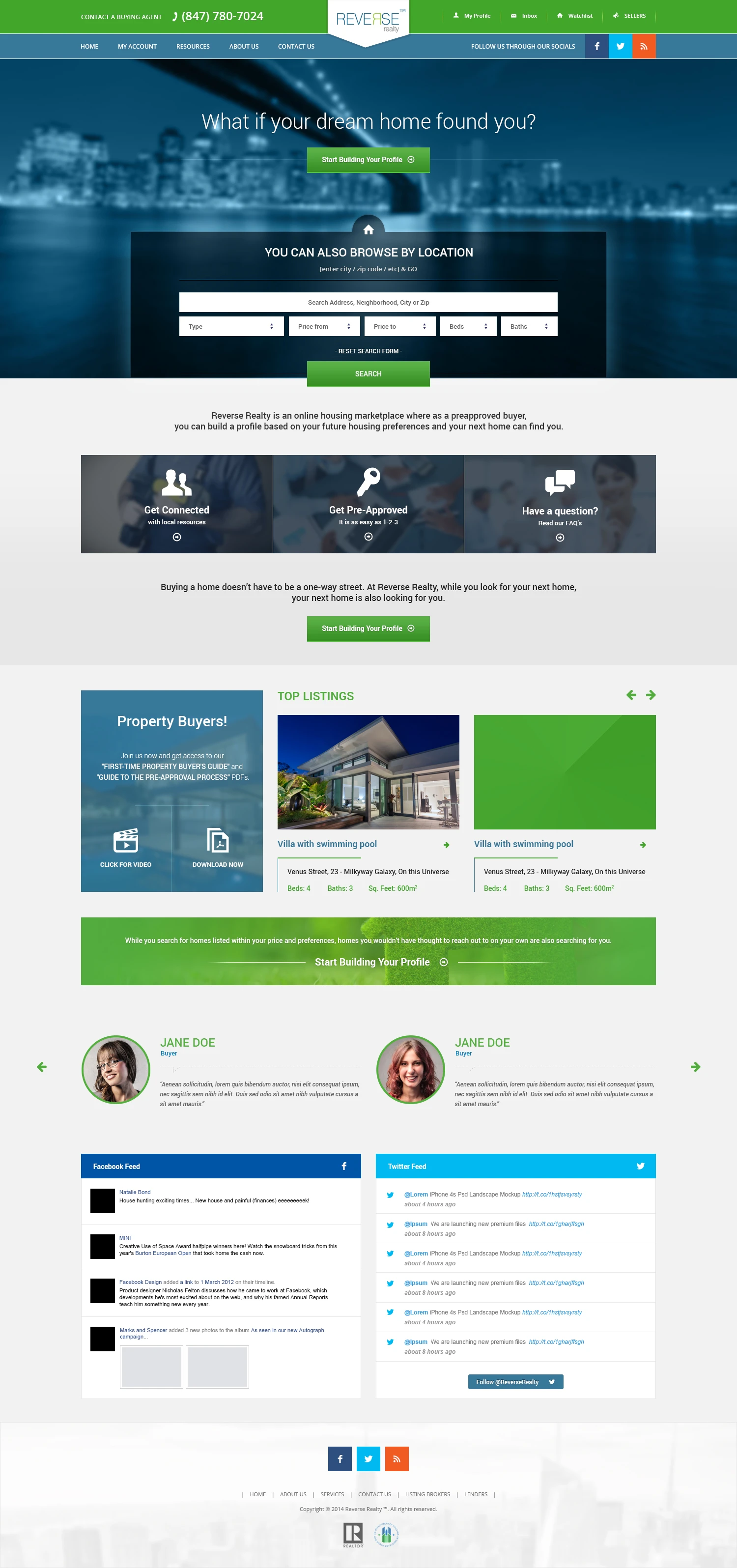 Reverse Realty website design