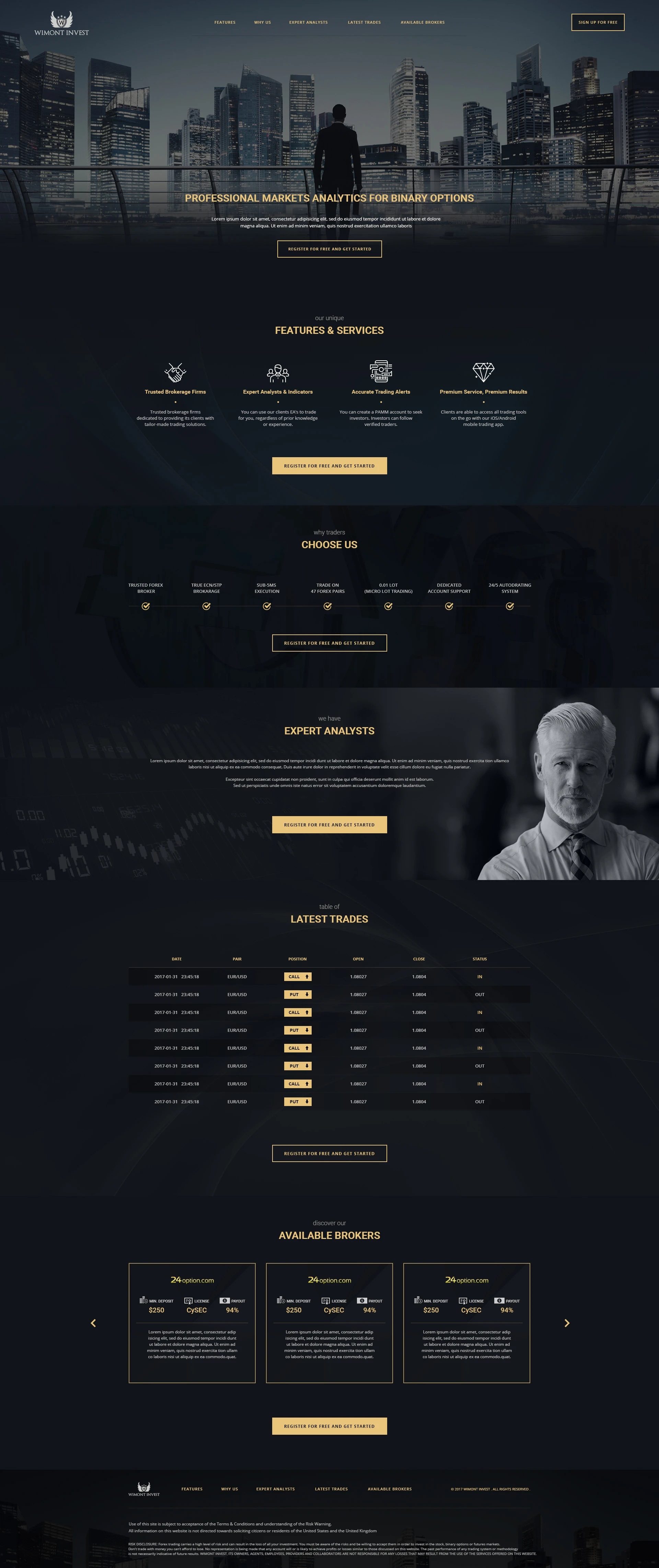 Wimont Invest website design