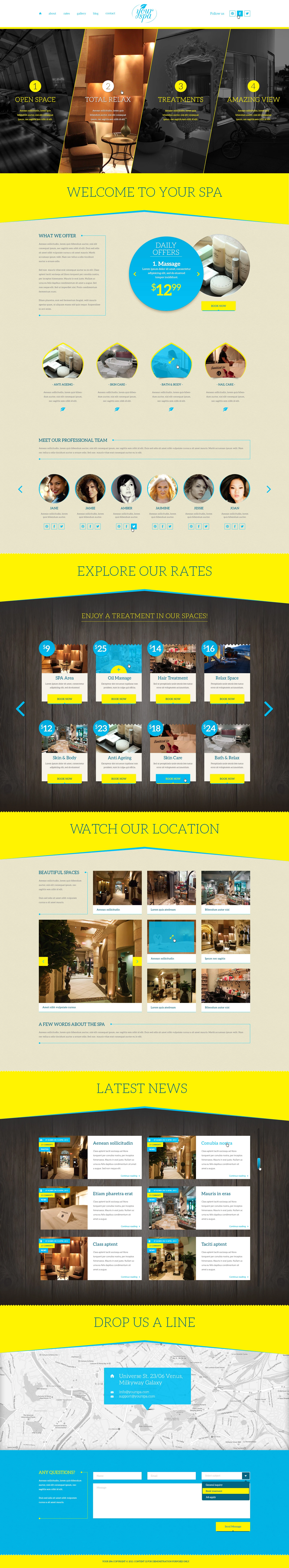 Your Spa website design