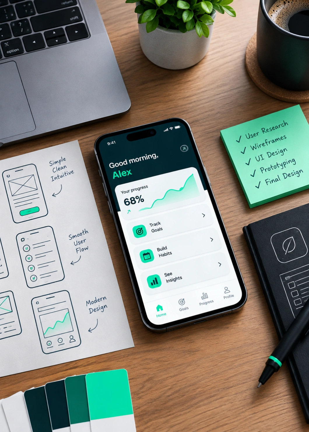 Preview of an app design project by Build My Website